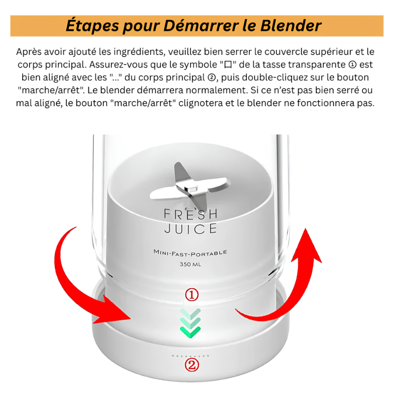 FreshCup© - Mini mixeur portable