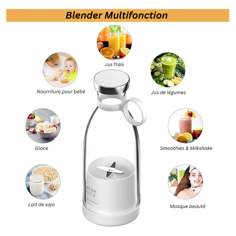 FreshCup© - Mini mixeur portable